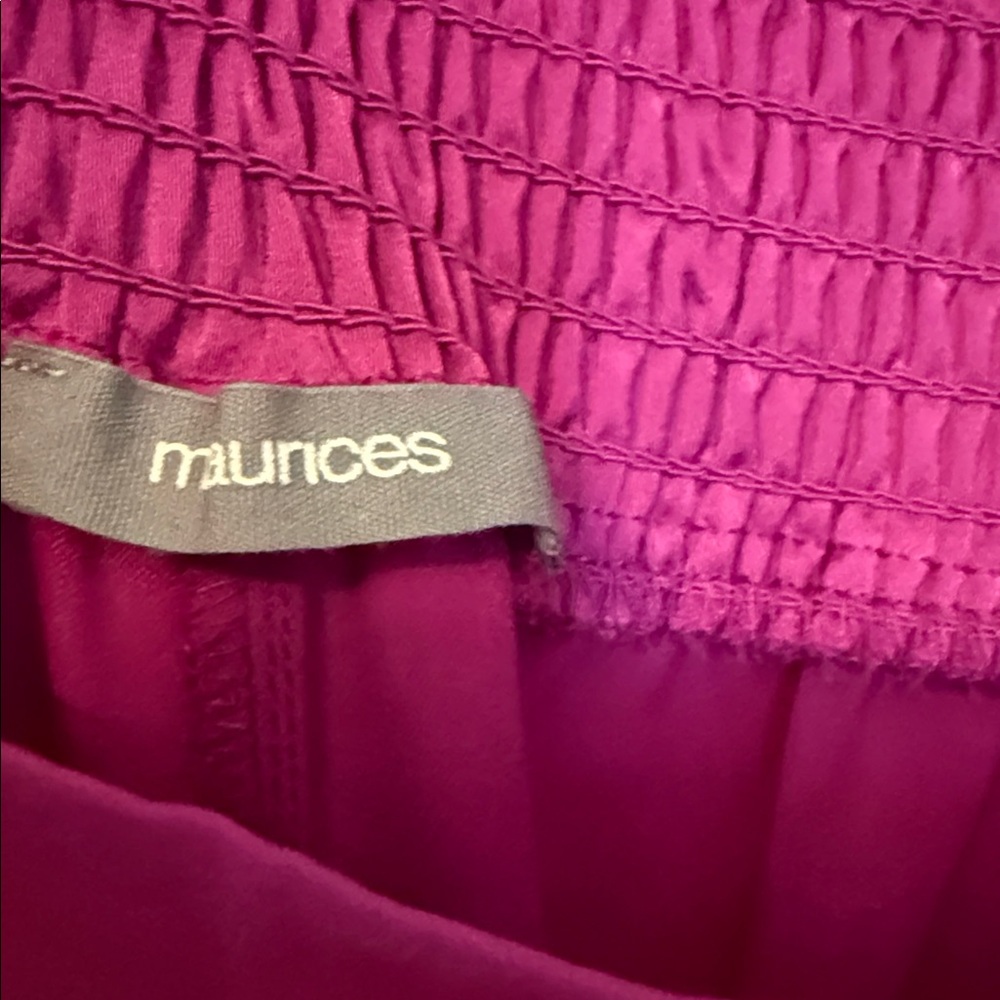 Maurices Magenta Wide Leg Pants - Picture 3 of 7